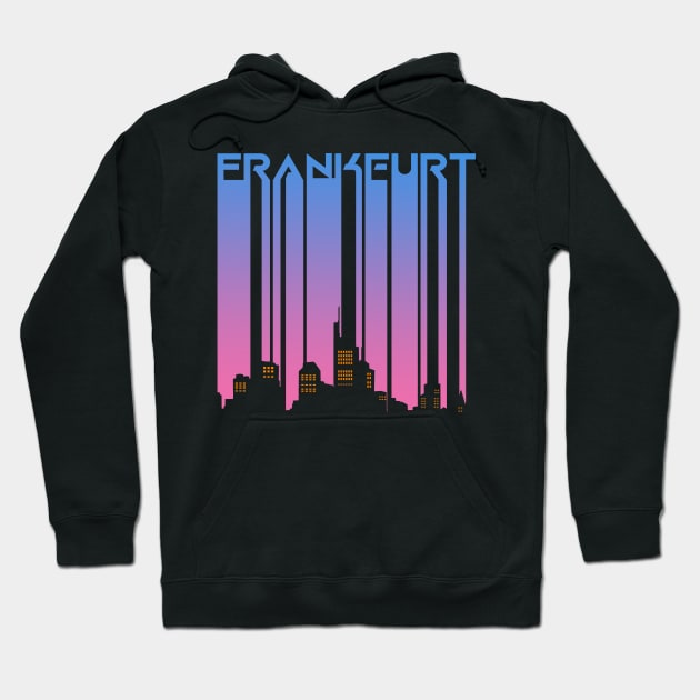 Frankfurt vintage retro City Silhouette Geschenk Hoodie by Foxxy Merch